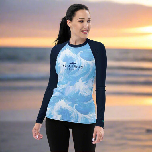 Clean Sea Society Womens Rash Guard | UPF 50+