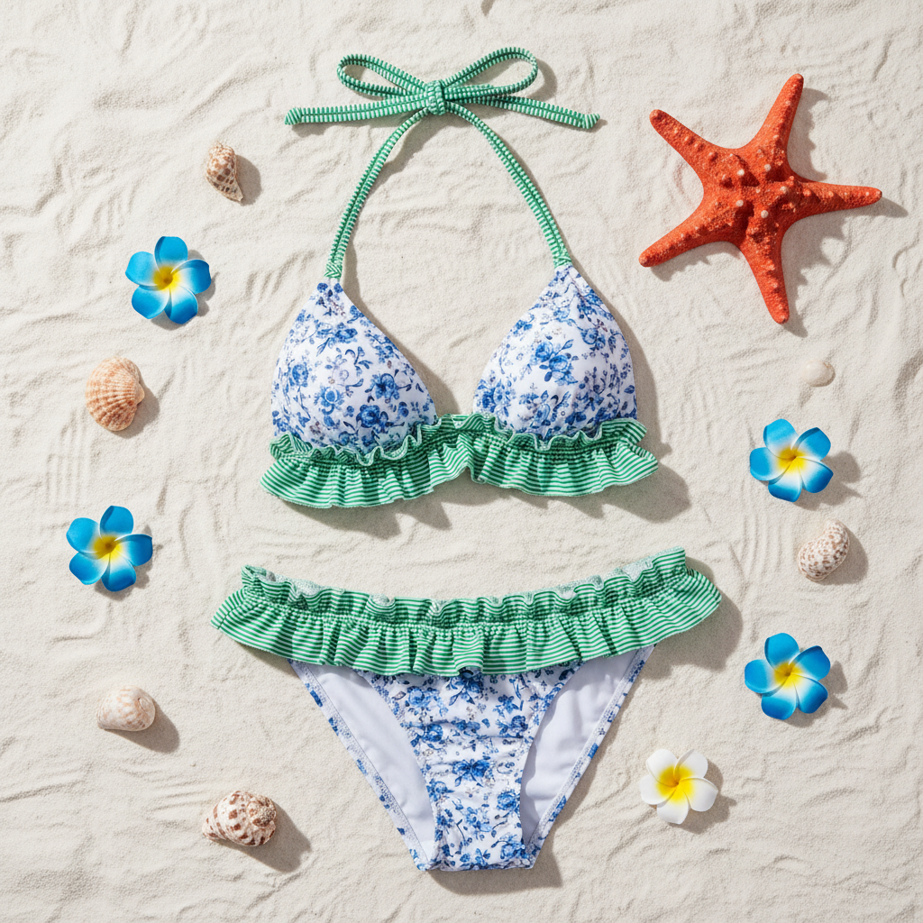 Coral Bloom Blue Green
