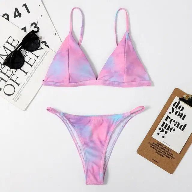 Elegant Woman Modern Bikini Minimal Women Swimsuit Tie Mini Bikinis Set Women Swimwear Female Bathing Suit
