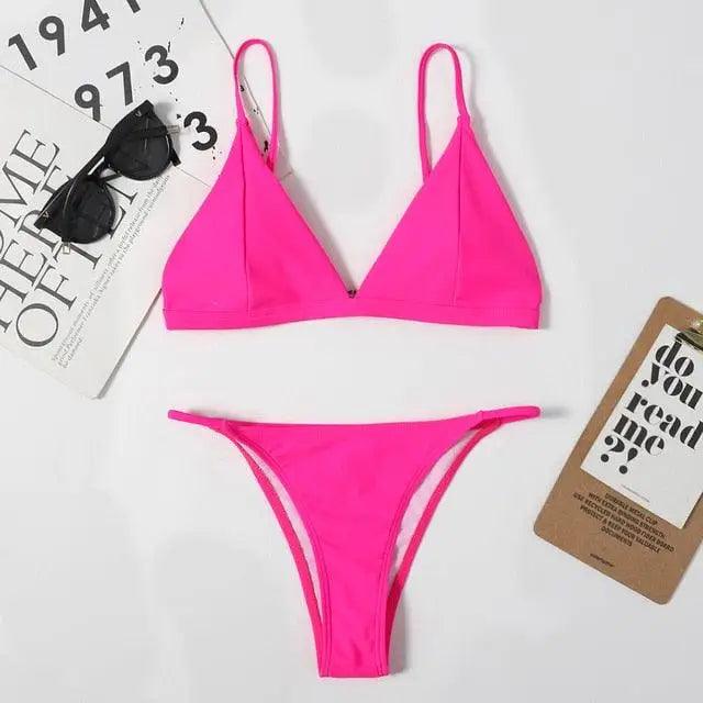 Elegant Woman Modern Bikini Minimal Women Swimsuit Tie Mini Bikinis Set Women Swimwear Female Bathing Suit