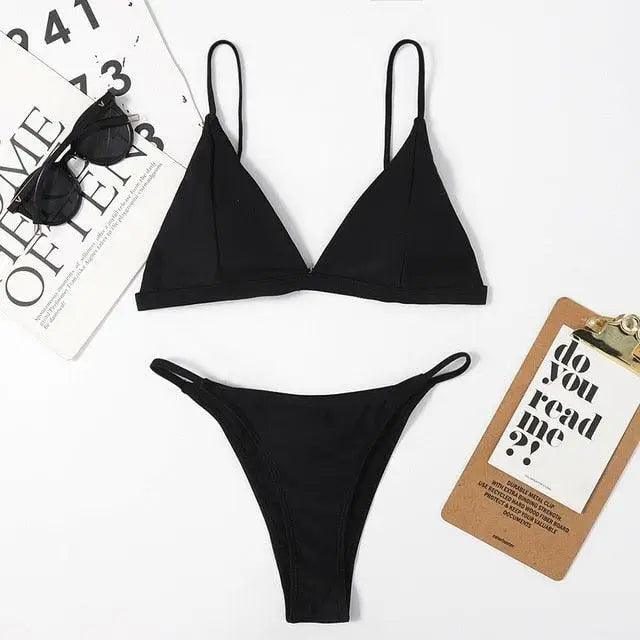 Elegant Woman Modern Bikini Minimal Women Swimsuit Tie Mini Bikinis Set Women Swimwear Female Bathing Suit