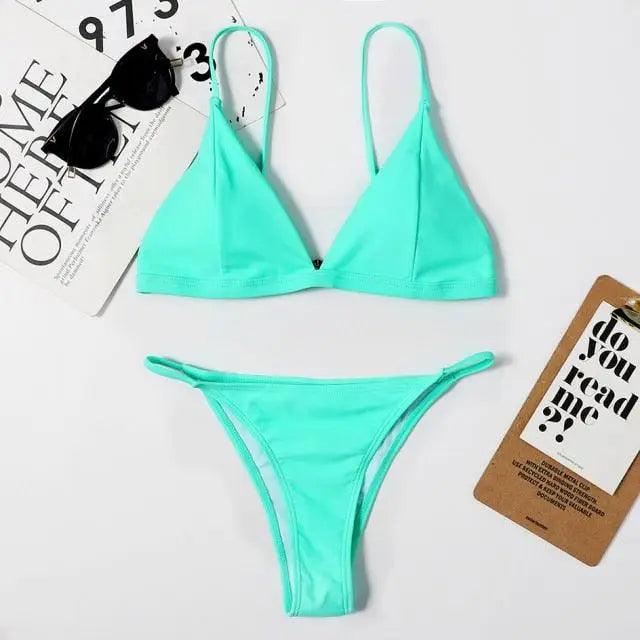 Elegant Woman Modern Bikini Minimal Women Swimsuit Tie Mini Bikinis Set Women Swimwear Female Bathing Suit