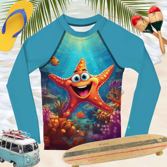 Happy Starfish | Kids UV Rashie | UPF 50+
