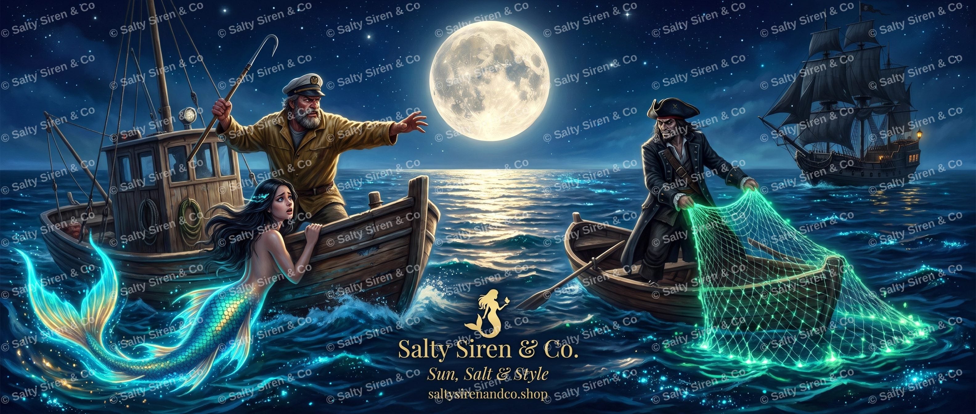 Fisherman, Mermaid & Pirate Tumbler — Salty Siren & Co.