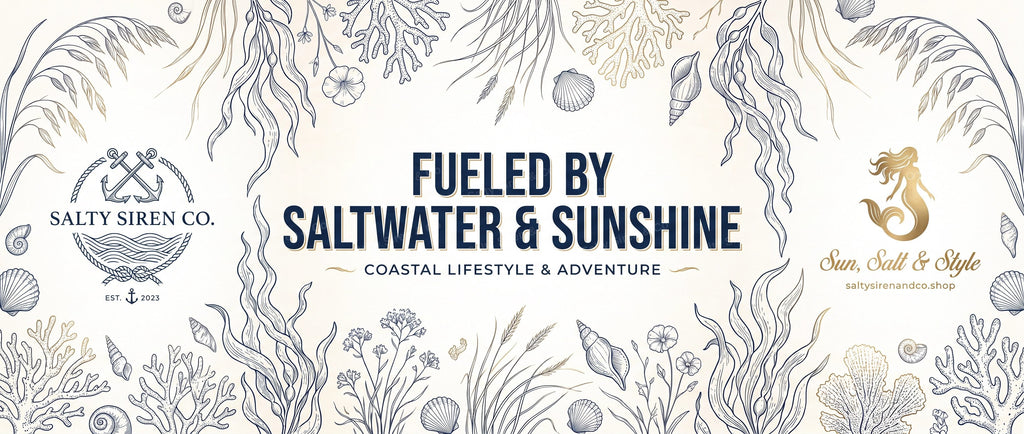Fueled by Saltwater & Sunshine Tumbler — Salty Siren & Co.