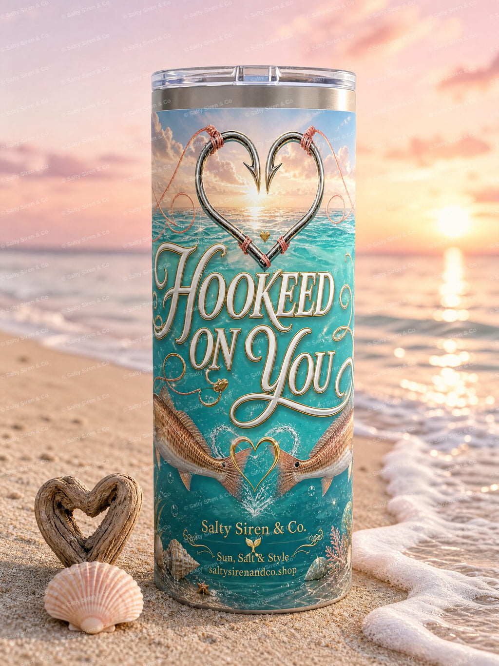 Hooked on You Tumbler — Salty Siren & Co.
