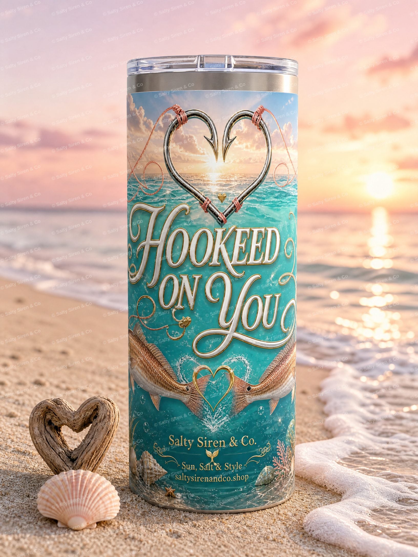 Hooked on You Tumbler — Salty Siren & Co.
