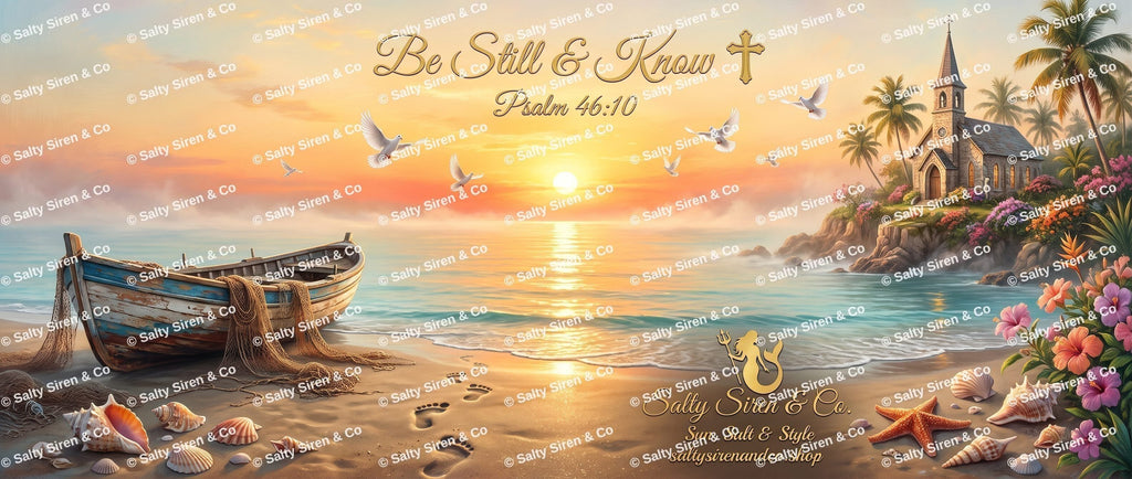 Be Still & Know — Psalm 46:10 tumbler wrap design