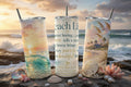 Beach Life Story Tumbler Mockup