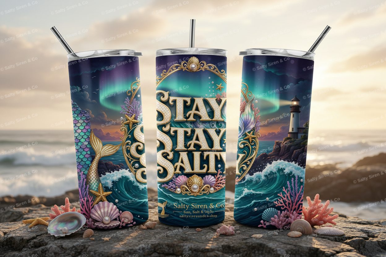 Stay Salty Tumbler Mockup