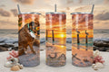Jax at Fort De Soto Sunset 20oz Tumbler - Three Panel Mockup