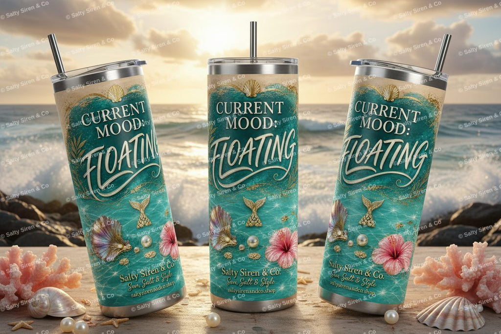 Current Mood Floating Tumbler Mockup
