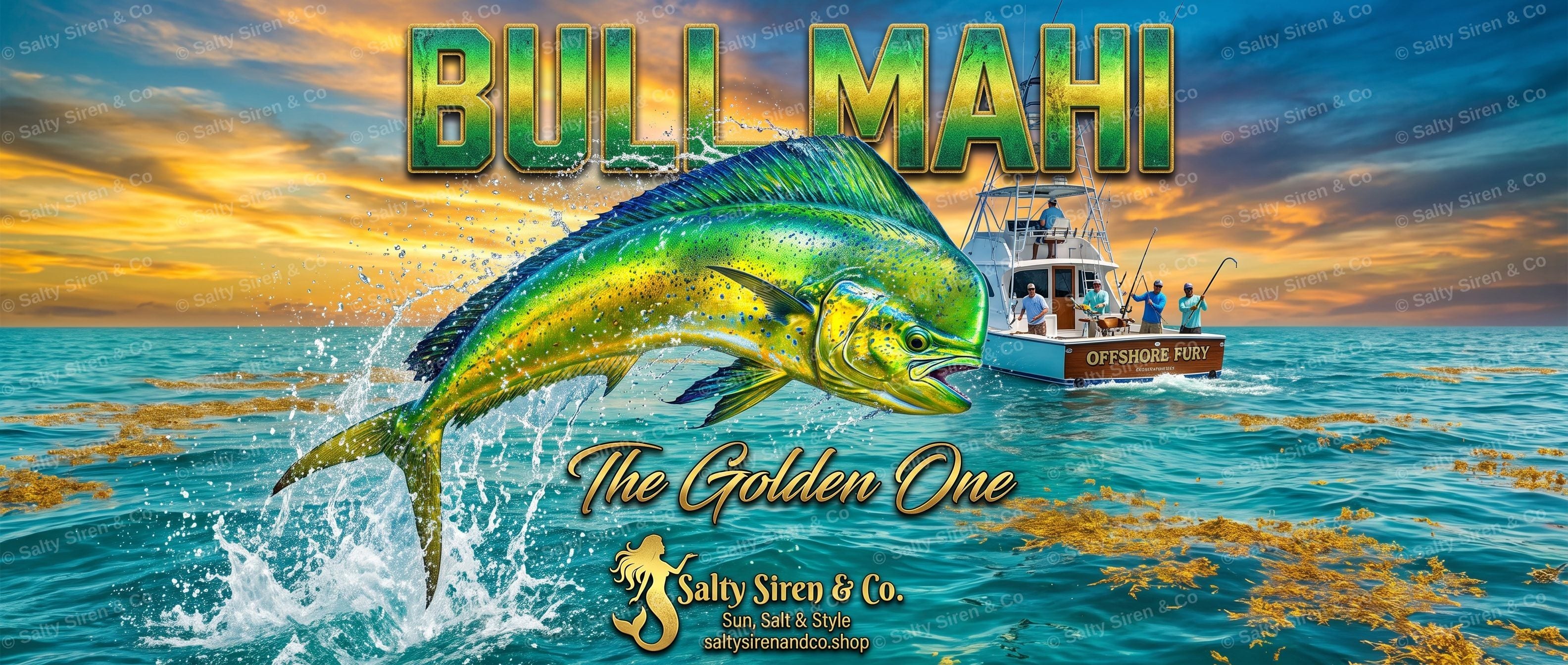 Bull Mahi — The Golden One Tumbler — Salty Siren & Co.