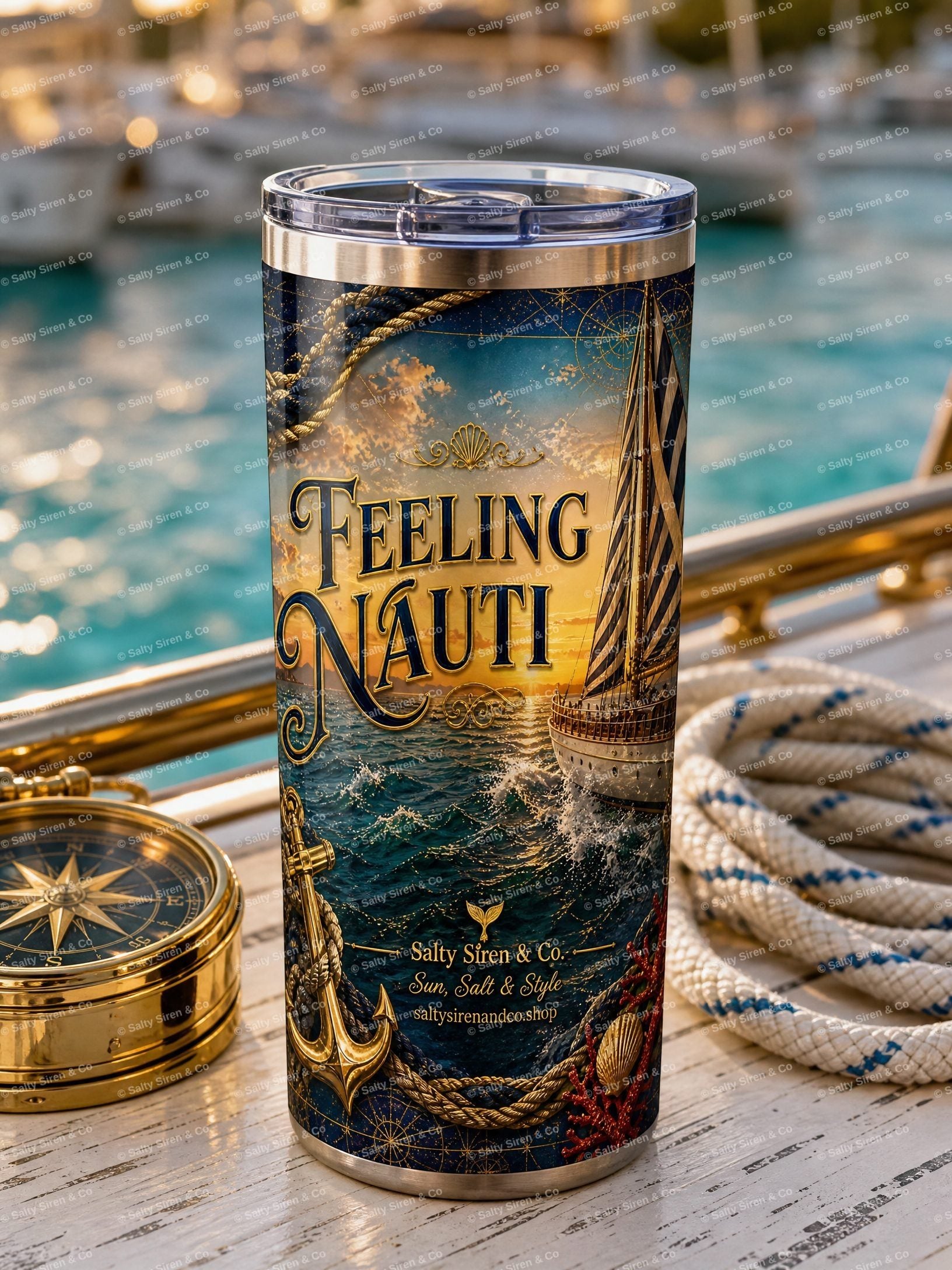 Feeling Nauti Tumbler — Salty Siren & Co.