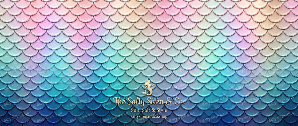 Mermaid Scale Ombre 40oz wrap design