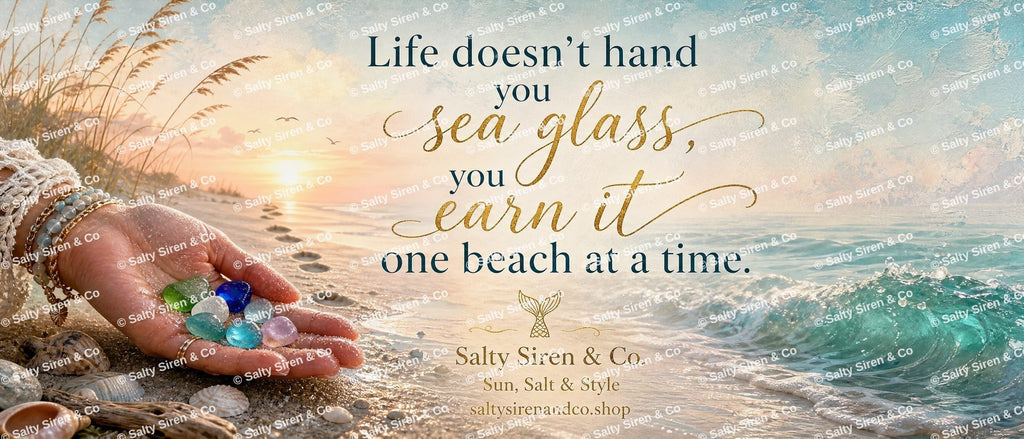 Sea Glass Earned Tumbler — Salty Siren & Co.