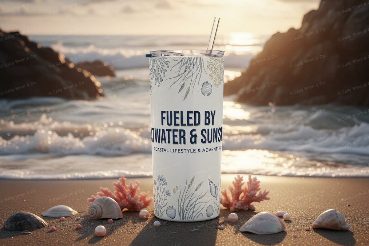 Stay Salty Live Wild 20oz Tumbler Mockup