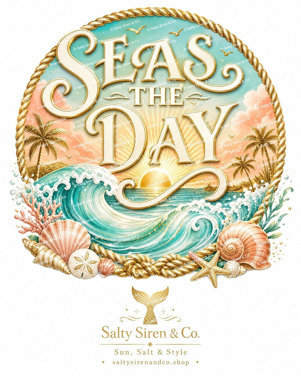 Seas the Day Tumbler — Salty Siren & Co.