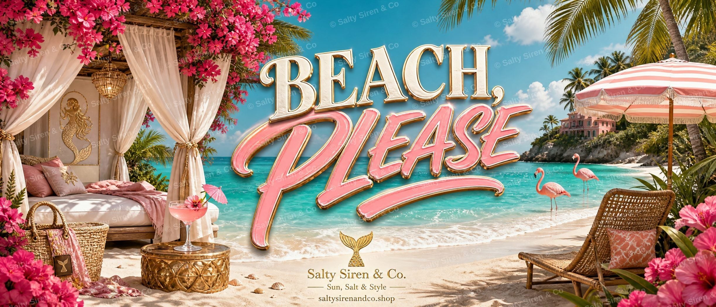 Beach Please Tumbler — Salty Siren & Co.