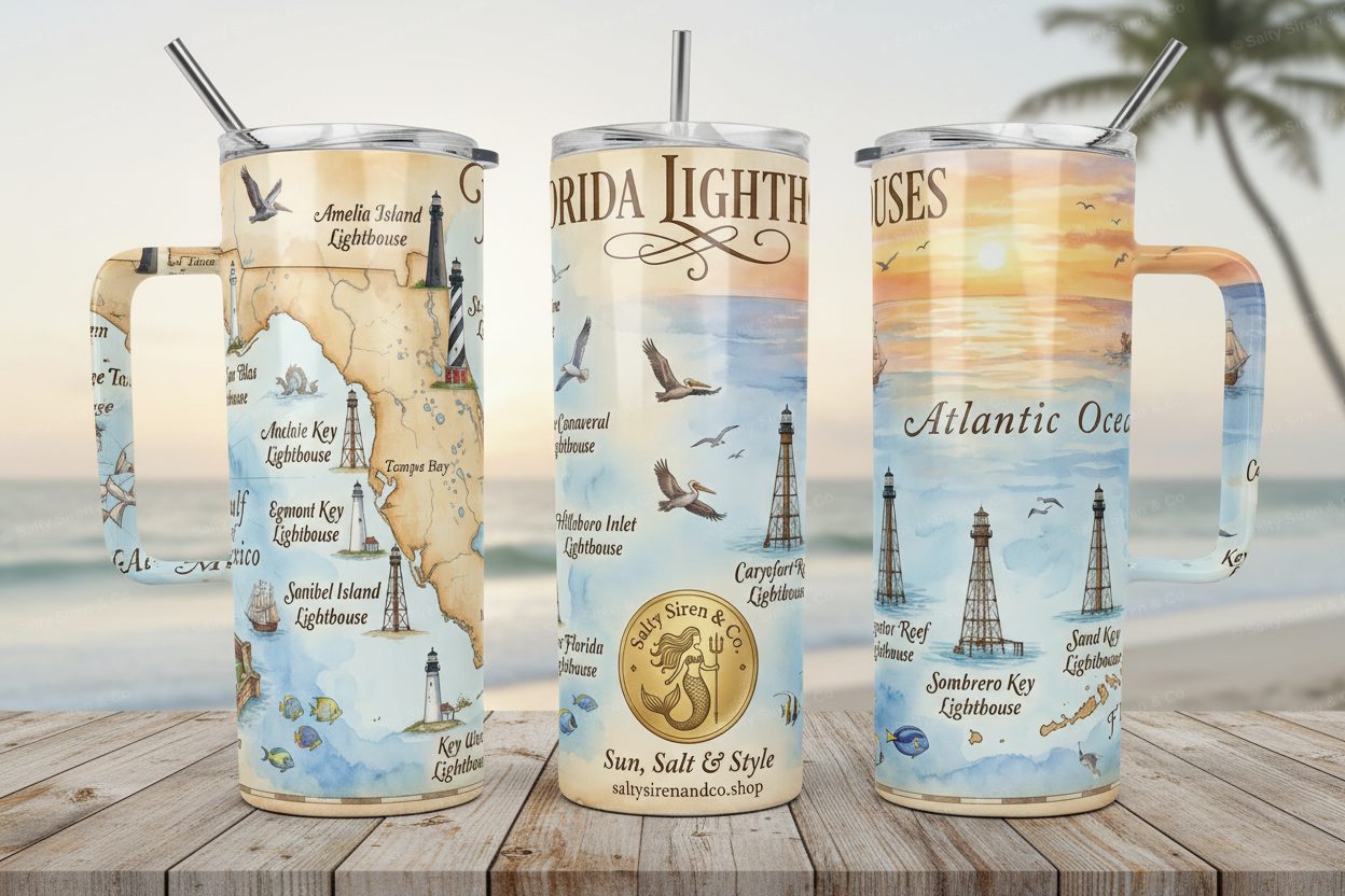Florida Lighthouses Trio Mockup