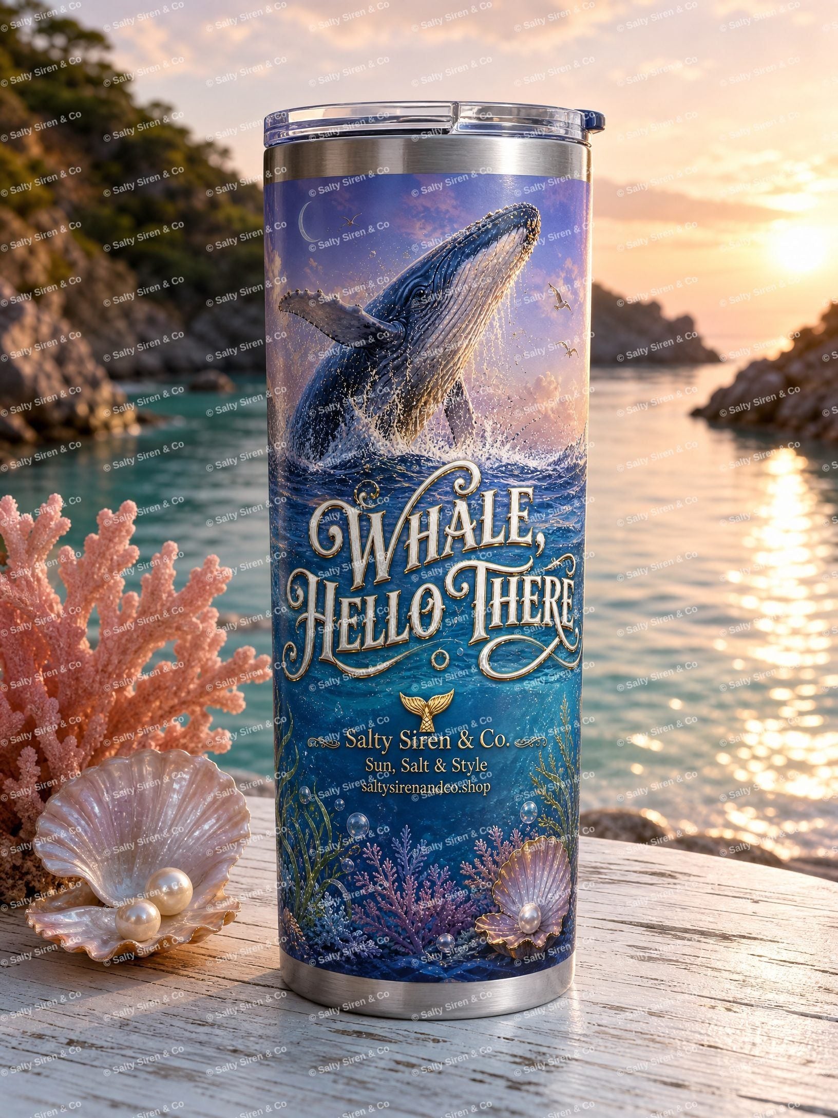 Whale Hello There Tumbler — Salty Siren & Co.