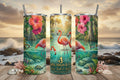 Flamingo Springs 20oz Tumbler - Three Panel Mockup