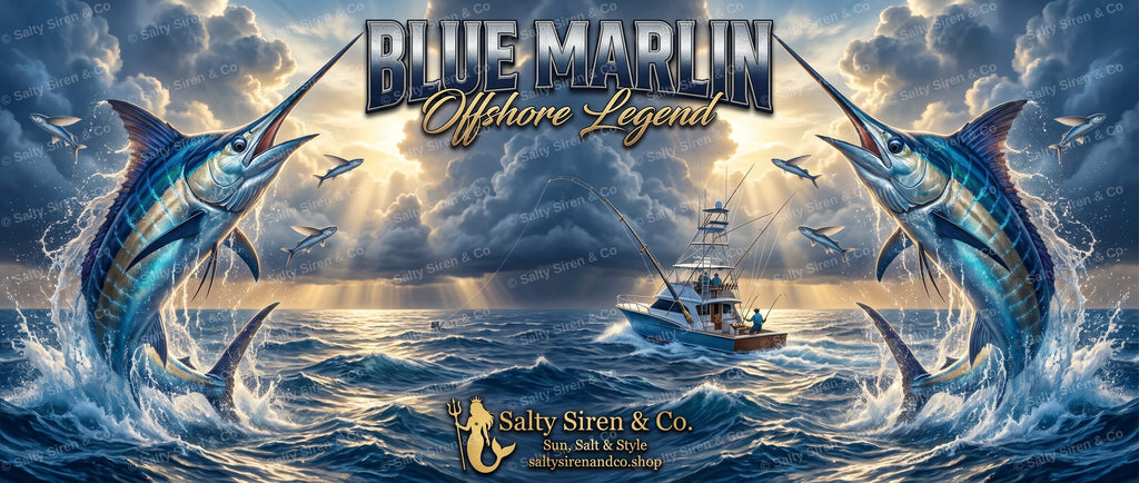 Blue Marlin — Offshore Legend Tumbler — Salty Siren & Co.