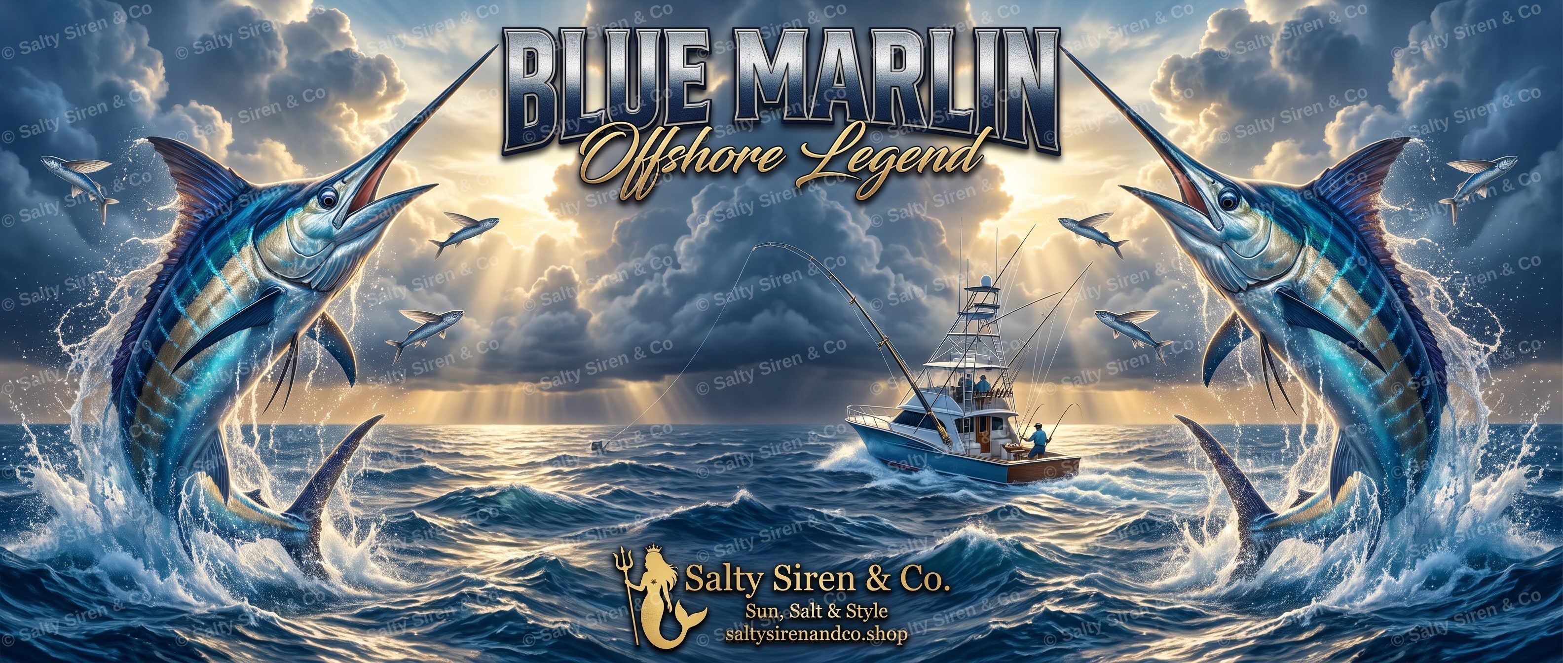 Blue Marlin — Offshore Legend Tumbler — Salty Siren & Co.