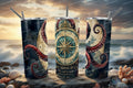 Compass Octopus 20oz Tumbler - Three Panel Mockup