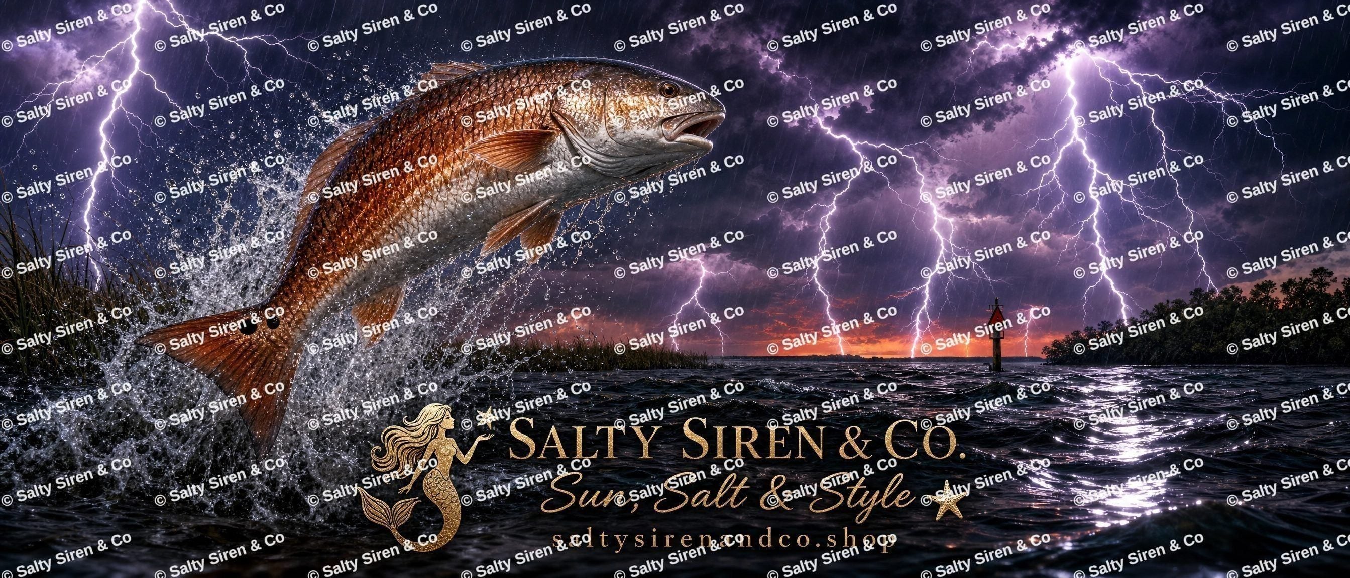 Red Drum Lightning Tumbler — Salty Siren & Co.