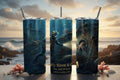 Deepwater Diver Shipwreck 20oz Tumbler - Three Panel Mockup
