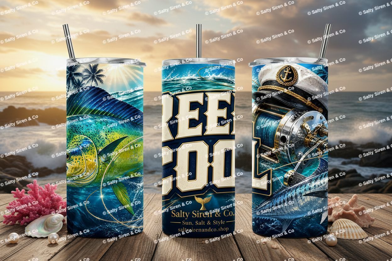 Reel Cool Tumbler Mockup