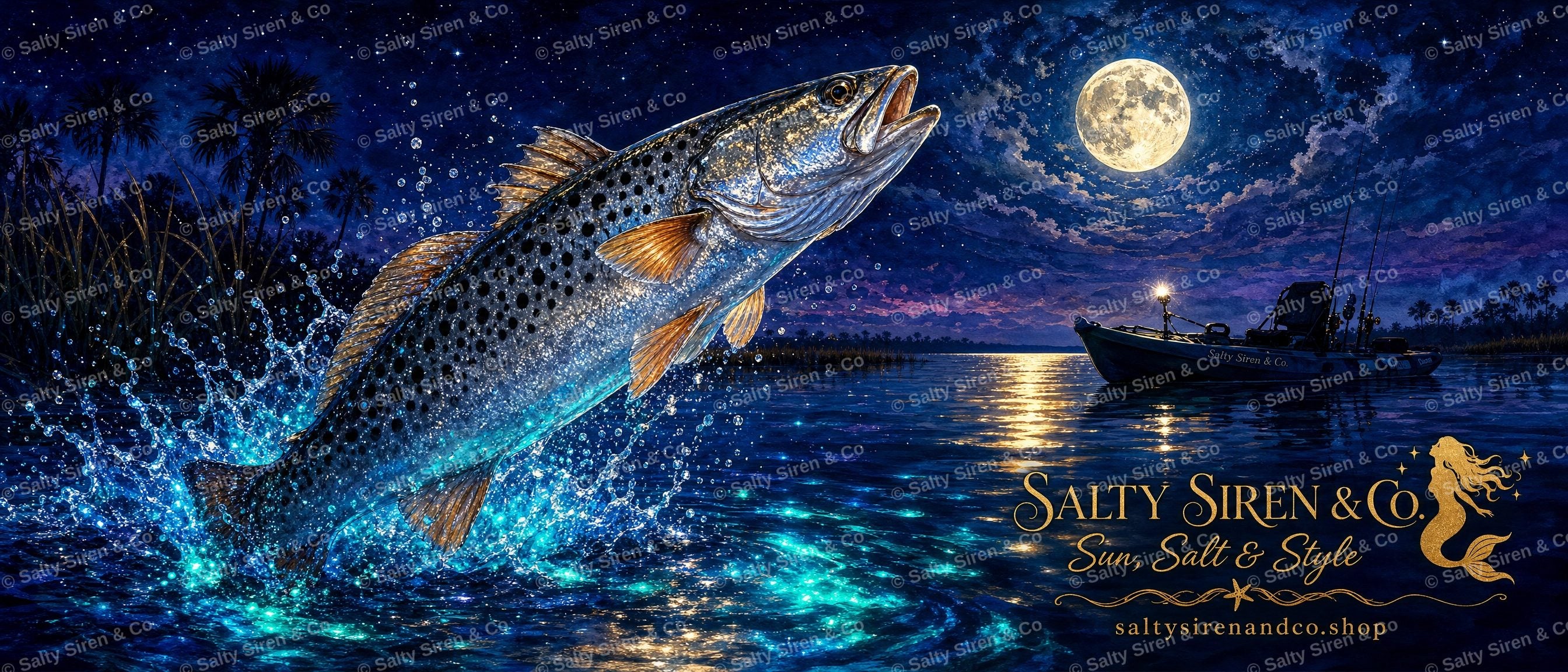 Seatrout — Moonlit Tumbler — Salty Siren & Co.