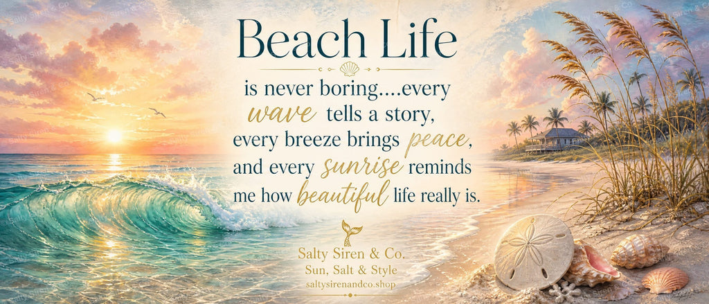 Beach Life Story Tumbler — Salty Siren & Co.