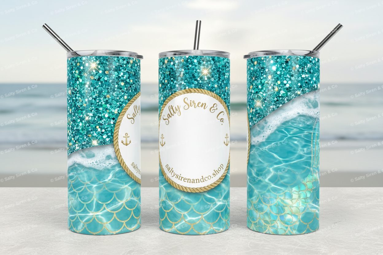 Glitter Ocean Wave Split Trio