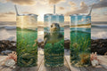 Kemp's Ridley Sea Turtle 20oz Tumbler - Three Panel Mockup
