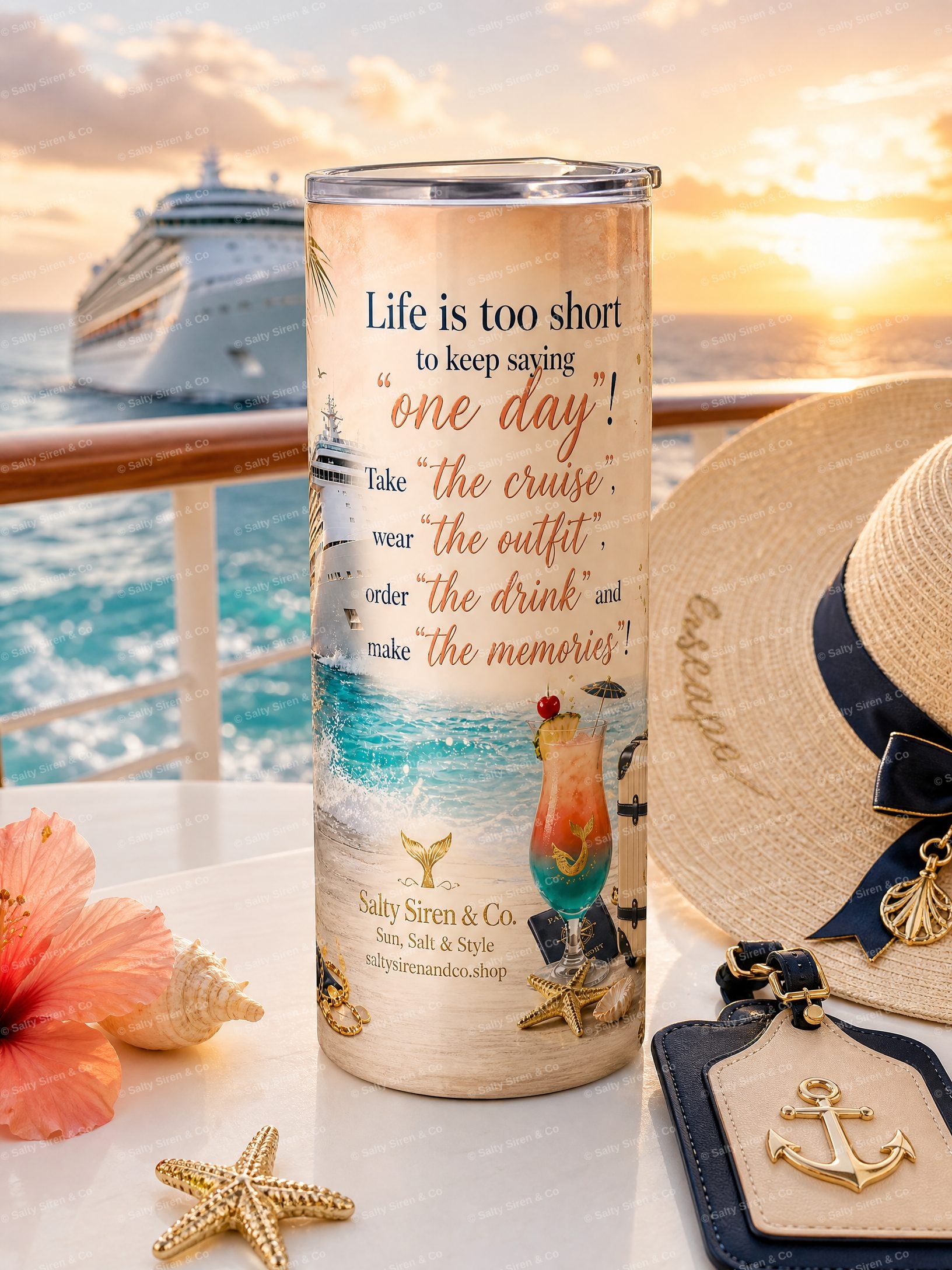 Life is Too Short Tumbler — Salty Siren & Co.
