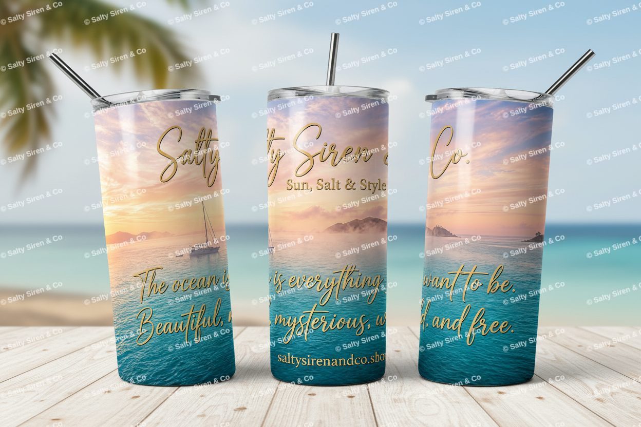 Ocean Quote 20oz Mockup