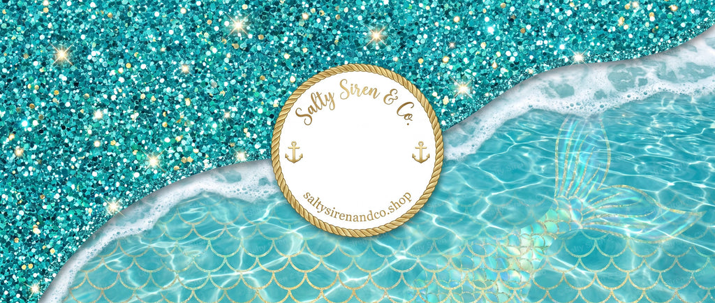 Glitter Ocean Wave Split Tumbler — Salty Siren & Co.