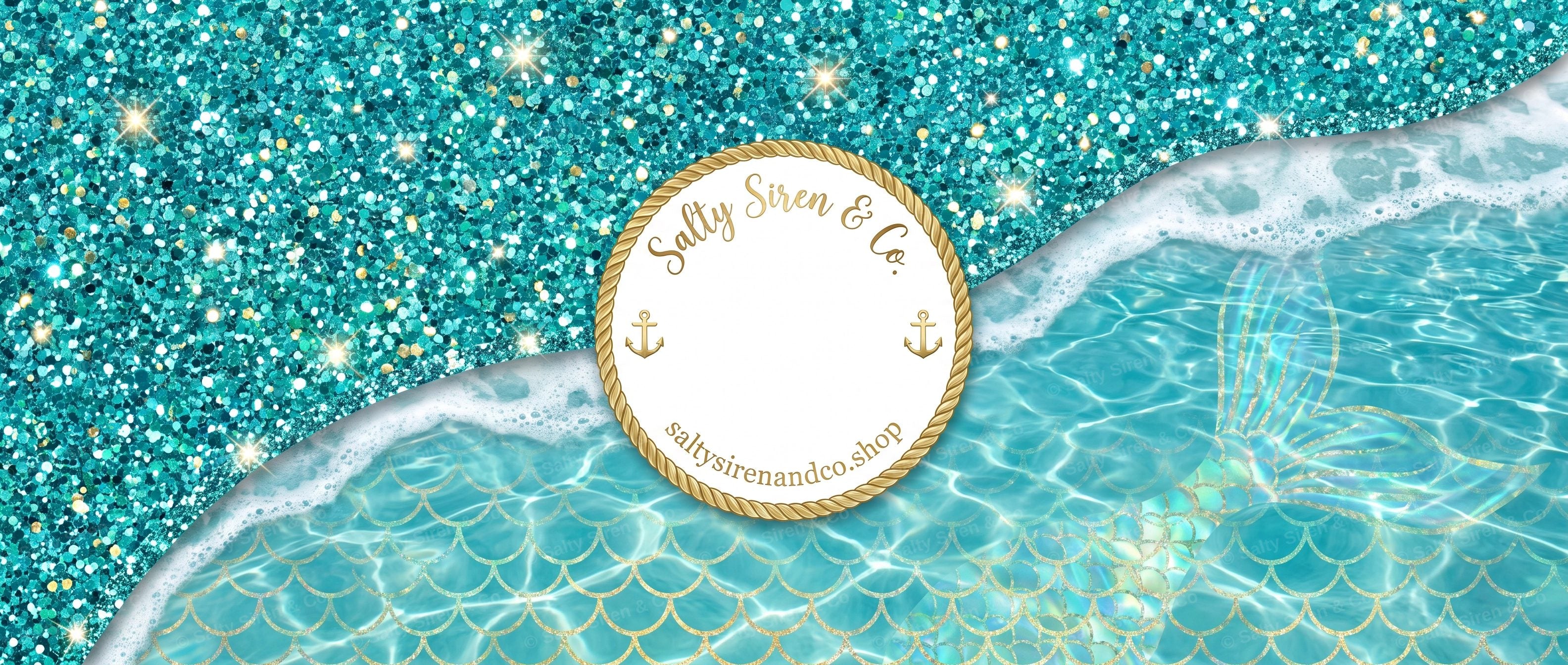 Glitter Ocean Wave Split Tumbler — Salty Siren & Co.
