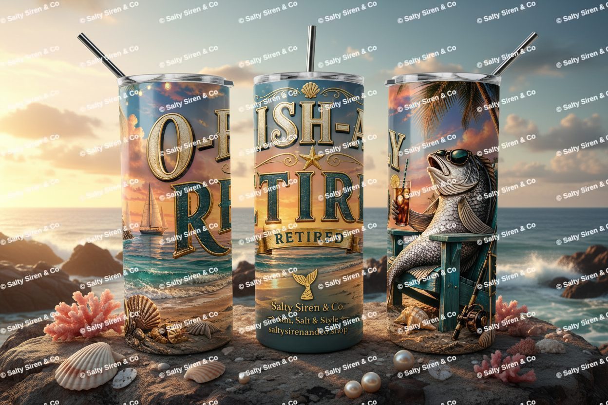 O-Fish-Ally Retired Tumbler Mockup