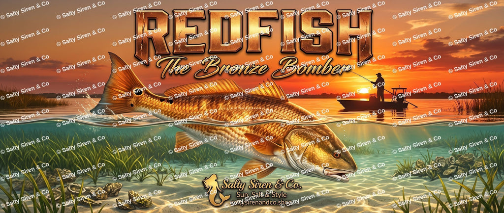 Redfish — The Bronze Bomber Tumbler — Salty Siren & Co.