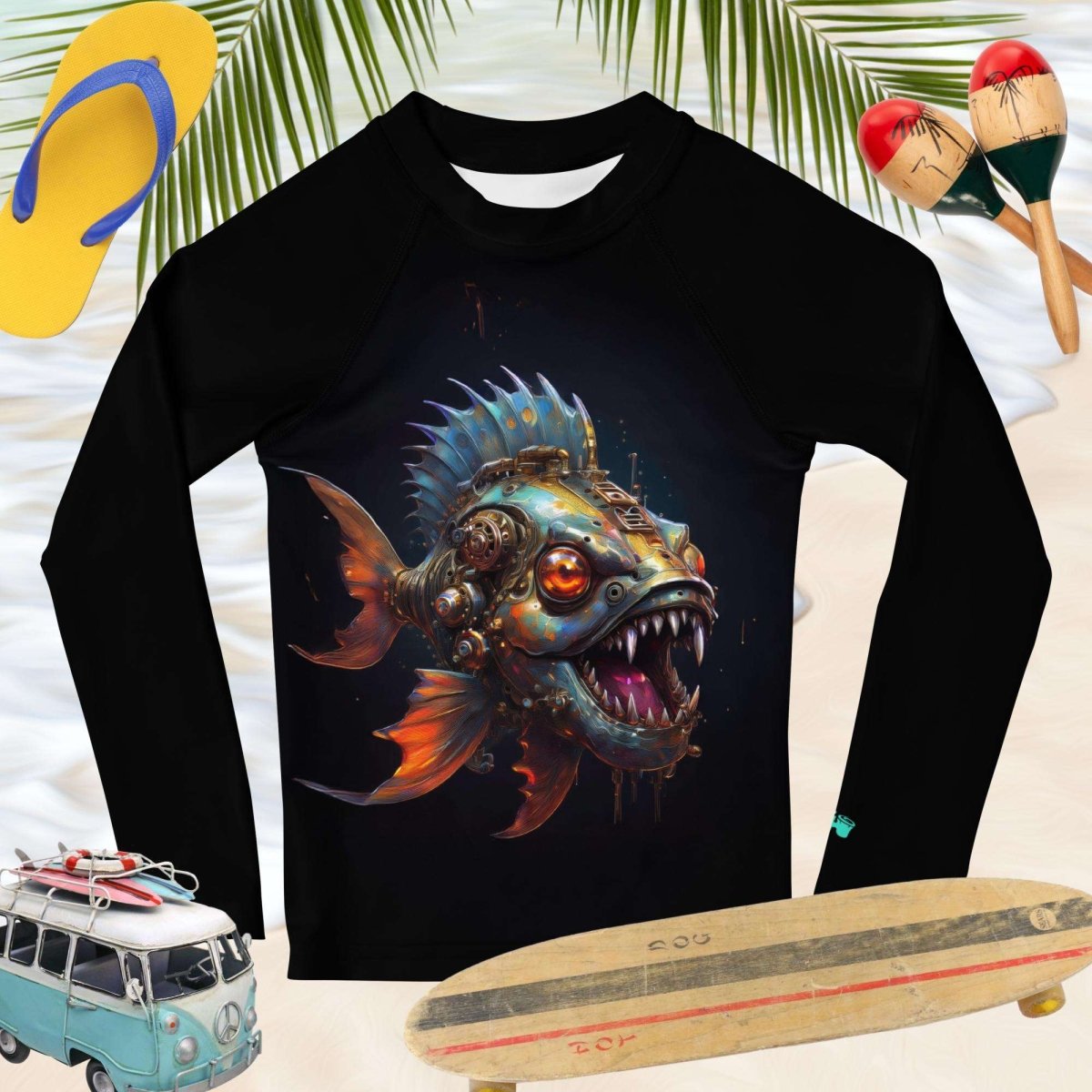 Kid's Pet Piranha Sun Rashie | UPF 50+