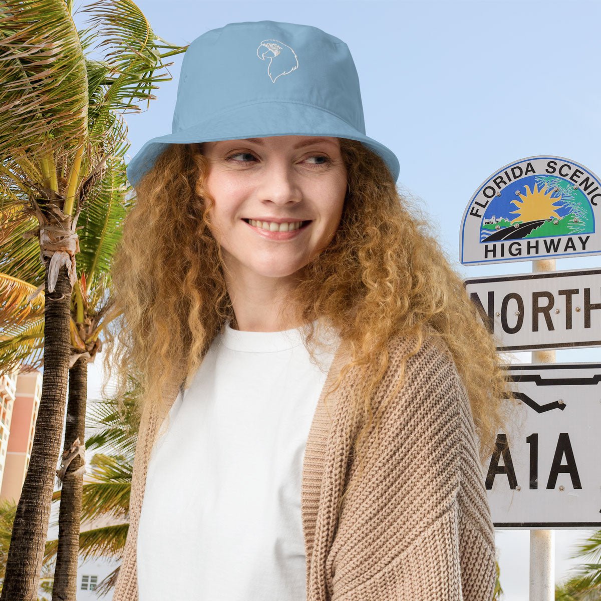 Organic Parrot Head Bucket Hat