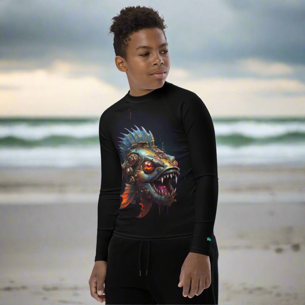 My Pet Piranha | Black Rashie | Rad Youth Design 🤙