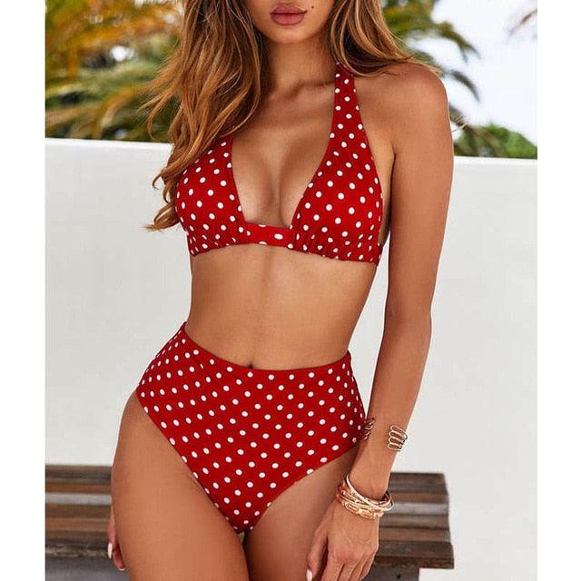 "Siren's Bouquet – Multicolor Tie Halter Bikini Set"
