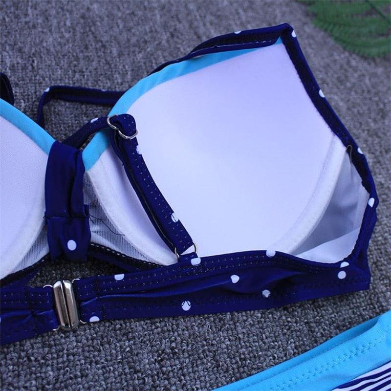 "Sea Duchess – Puff Sleeve Open-Back High-Cut Swimsuit"