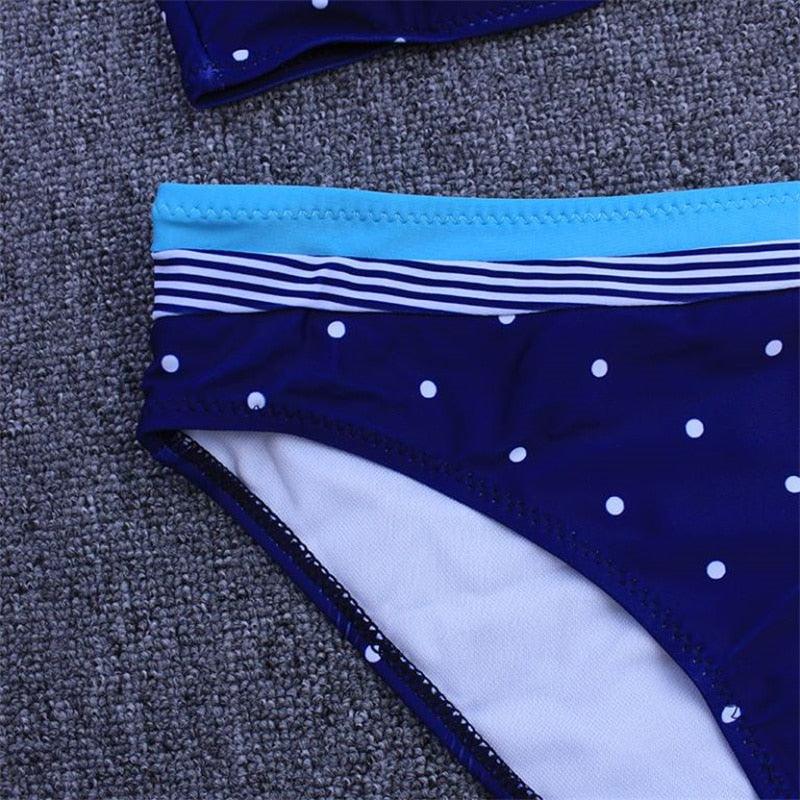 "Sea Duchess – Puff Sleeve Open-Back High-Cut Swimsuit"