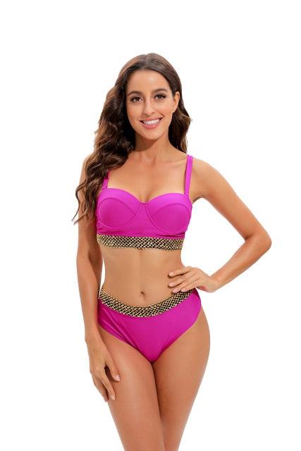 "Sea Duchess – Puff Sleeve Open-Back High-Cut Swimsuit"