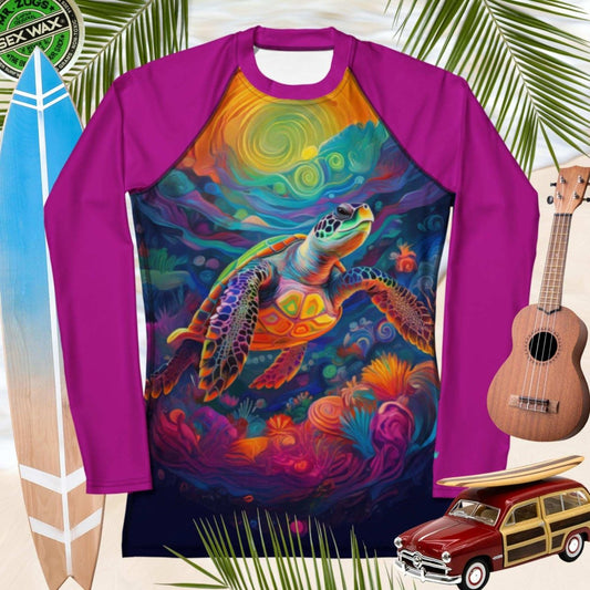 Psychedelic Sea Turtle | Rash Guard Women | UPF 50+